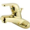 Kingston Brass Water Saving Chatham Centerset Lavatory Faucet with Single Lever Handle and Brass Pop-up