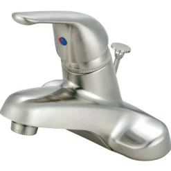 Kingston Brass Water Saving Chatham Centerset Lavatory Faucet with Single Lever Handle and Brass Pop-up