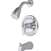 Kingston Brass Water Saving Chatham Tub and Shower Faucet with Water Savings Showerhead and Single Lever Handle