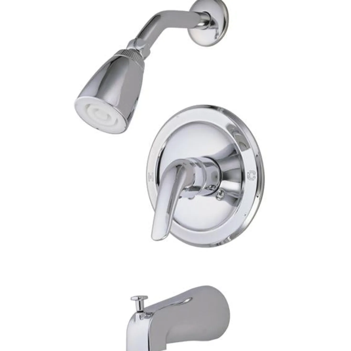 Kingston Brass Water Saving Chatham Tub and Shower Faucet with Water Savings Showerhead and Single Lever Handle