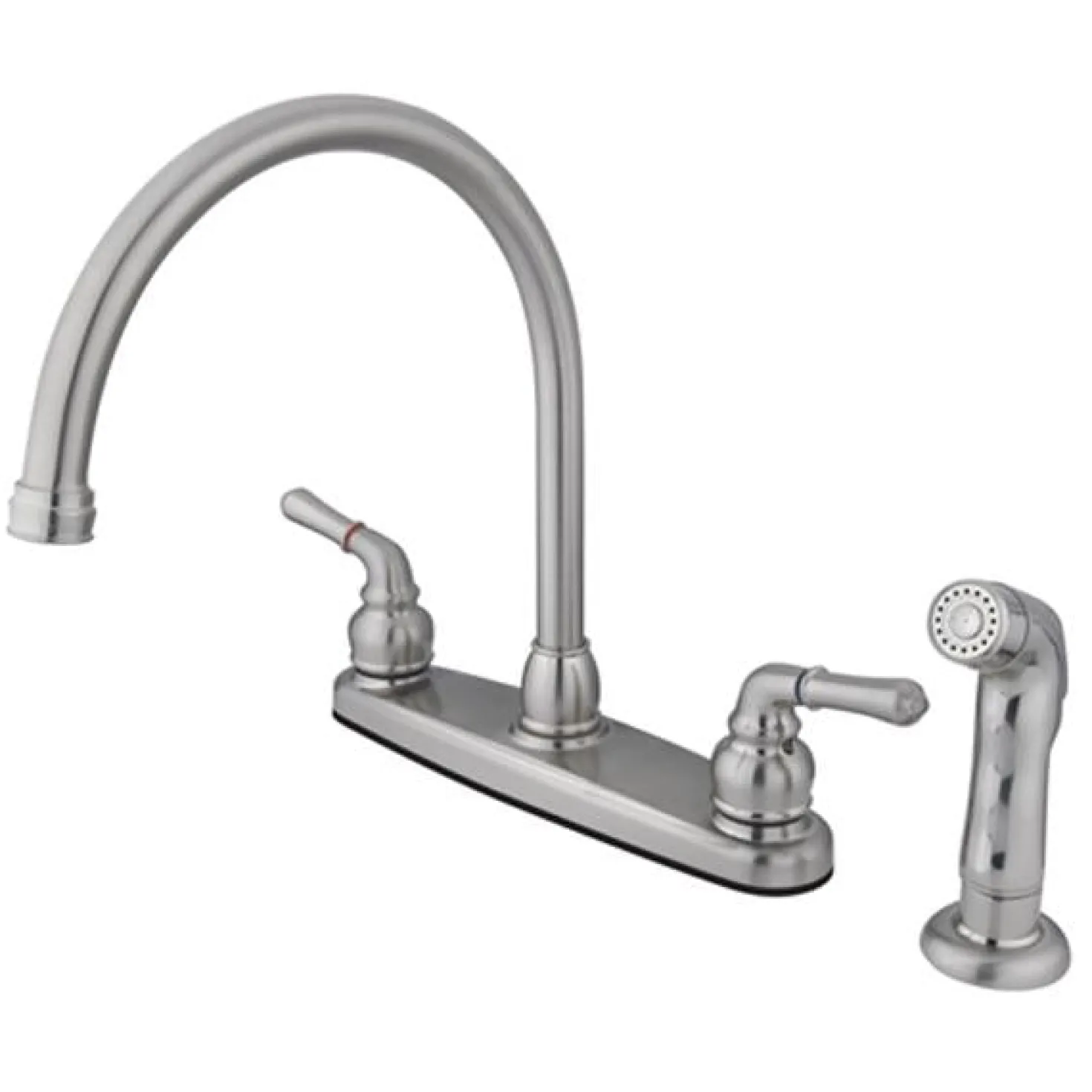 Kingston Brass Water Saving Magellan Centerset Kitchen Faucet with Matching Sprayer