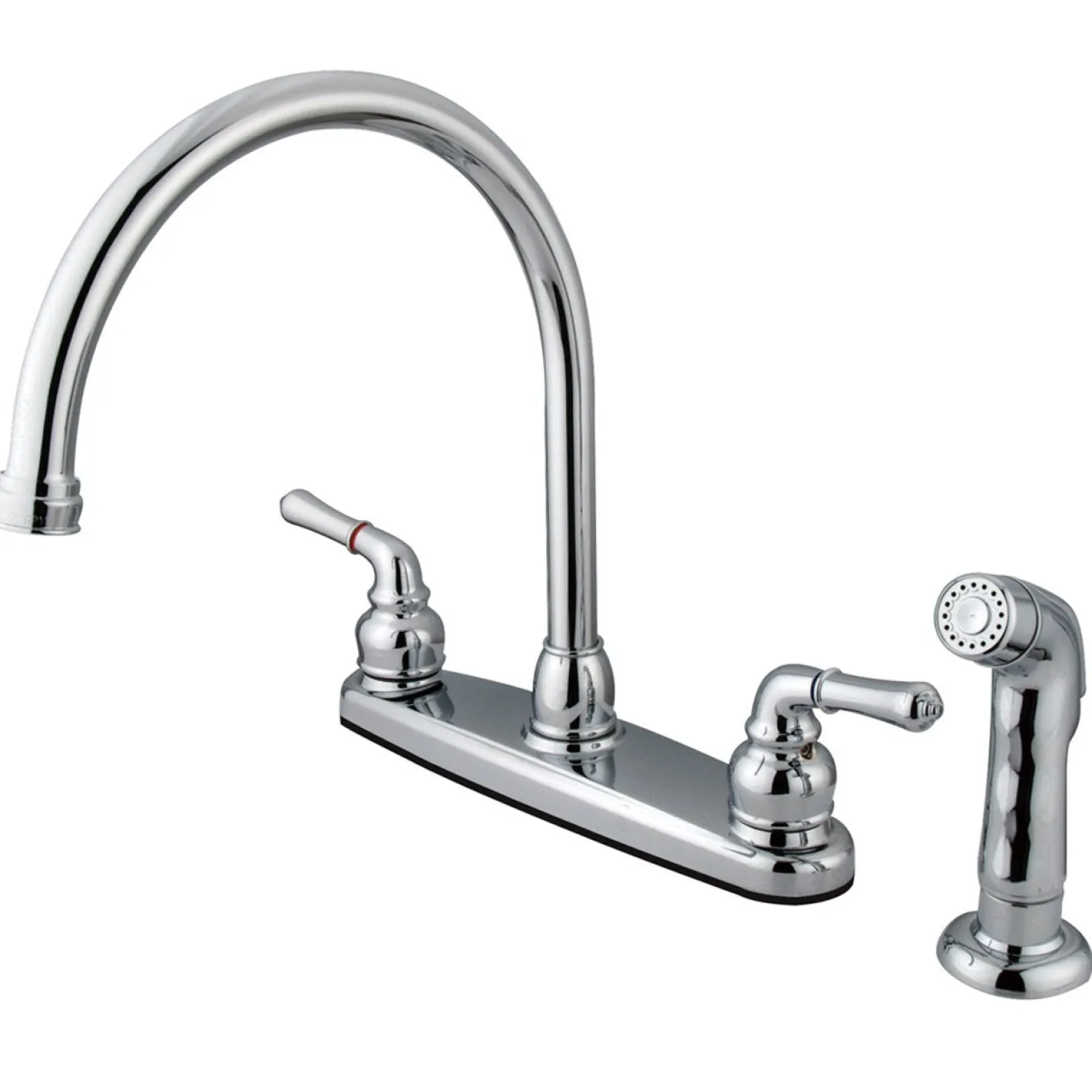 Kingston Brass Water Saving Magellan Centerset Kitchen Faucet with Matching Sprayer