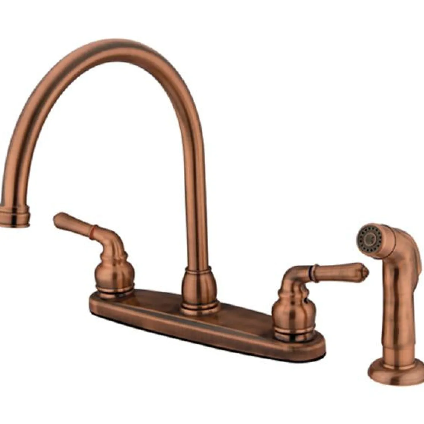 Kingston Brass Water Saving Magellan Centerset Kitchen Faucet with Matching Sprayer
