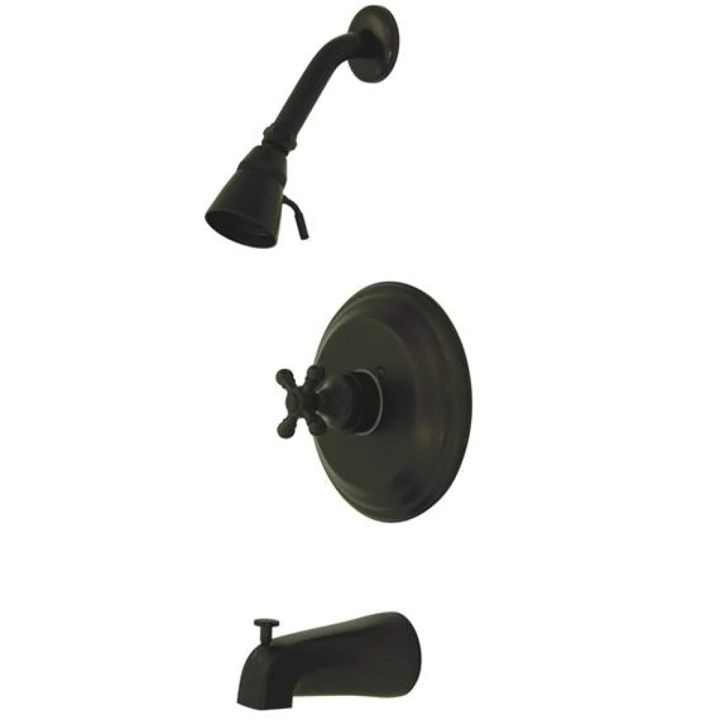 Kingston Brass Water Saving Metropolitan Tub and Shower Faucet with Cross Handles