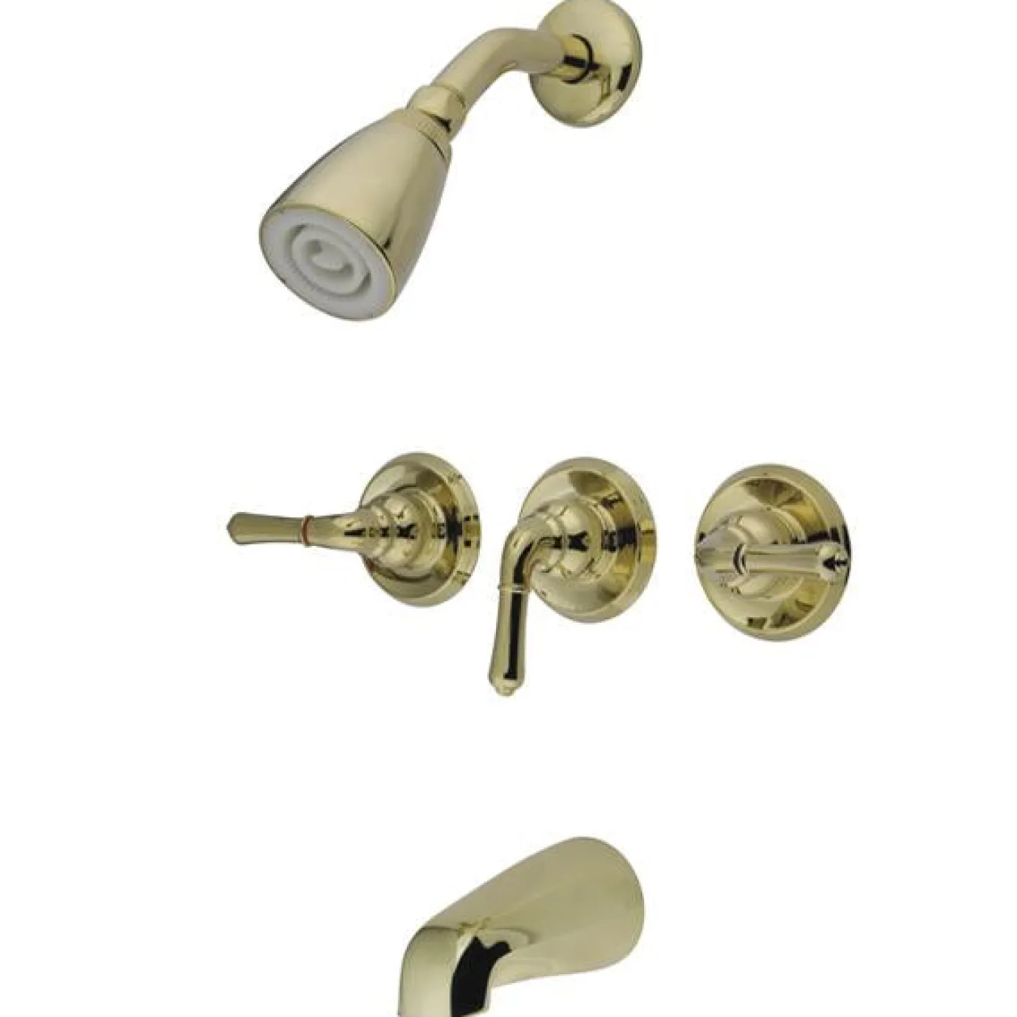 Kingston Brass Water Saving Magellan 3-Handle Tub and Shower Faucet with Water Savings Showerhead