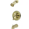 Kingston Brass Water Saving Magellan Single Handle Tub and Shower Faucet with 1.5GPM Showerhead