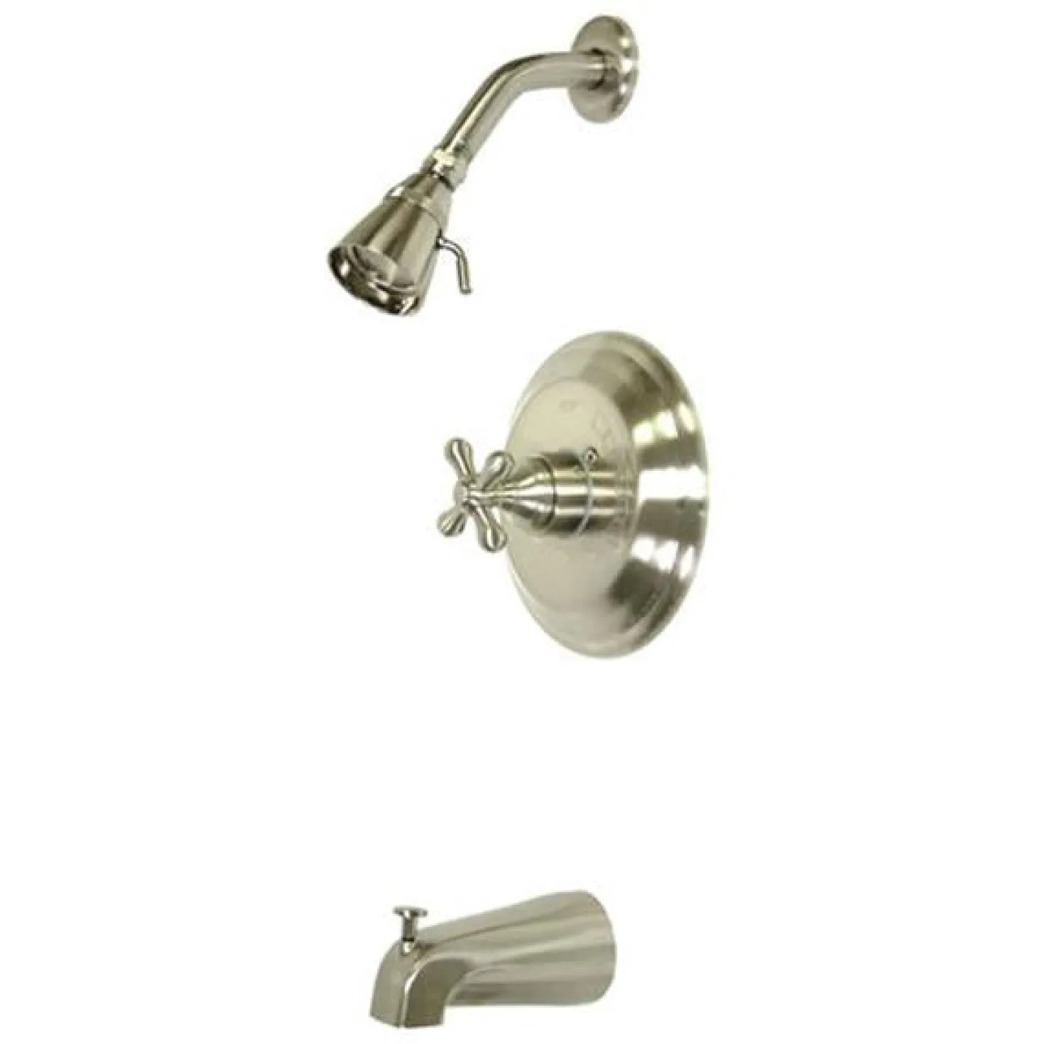 Kingston Brass Water Saving Restoration Tub and Shower Faucet with Cross Handles