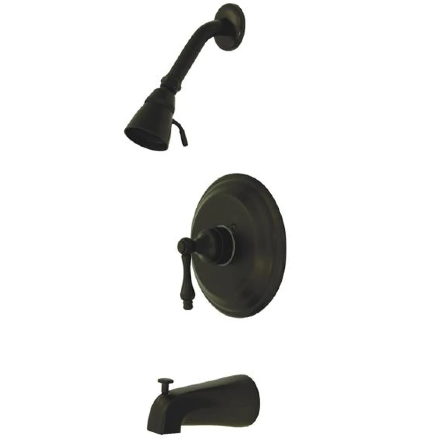 Kingston Brass Water Saving Restoration Tub and Shower Faucet with Lever Handles