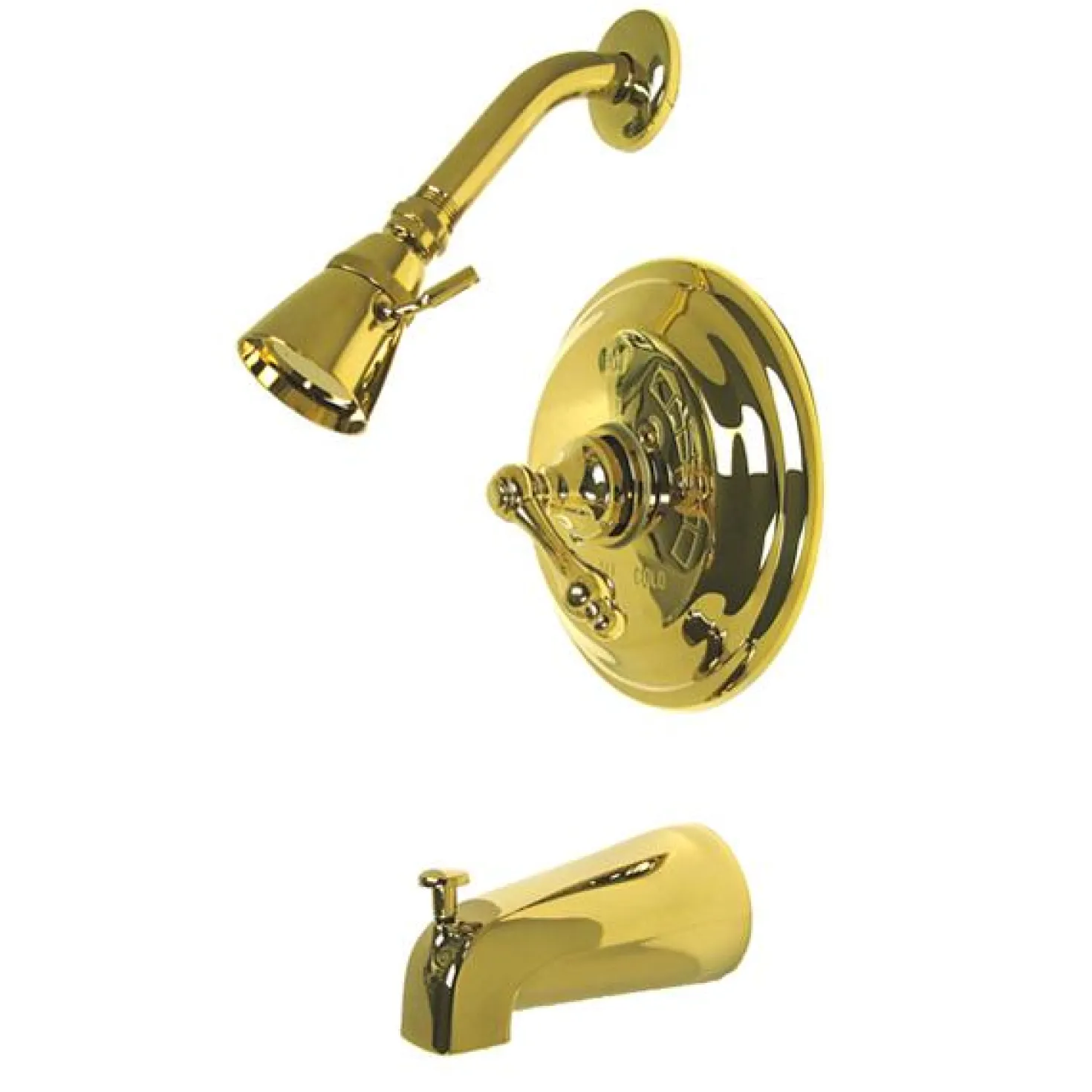 Kingston Brass Water Saving Restoration Tub and Shower Faucet with Lever Handles