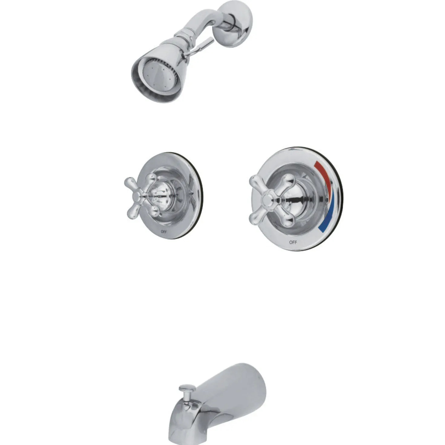 Kingston Brass Water Saving Vintage Tub and Shower Faucet with Pressure Balanced Valve and Dual Handle