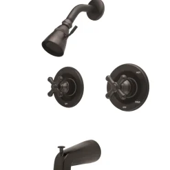 Kingston Brass Water Saving Vintage Tub and Shower Faucet with Pressure Balanced Valve and Dual Handle