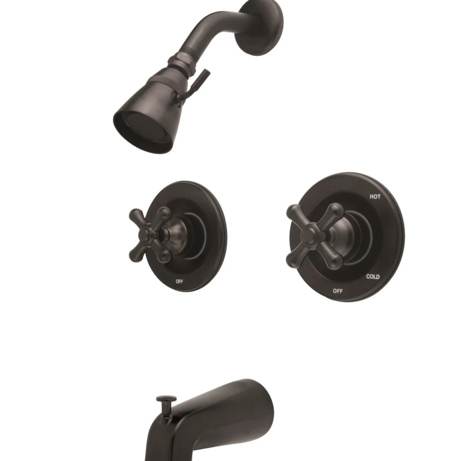 Kingston Brass Water Saving Vintage Tub and Shower Faucet with Pressure Balanced Valve and Dual Handle
