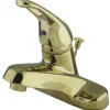 Kingston Brass Water Saving Wyndham Centerset Lavatory Faucet with Single Loop Handle and ABS Pop-up