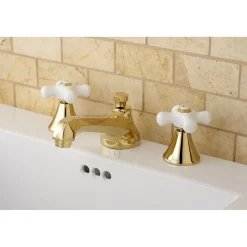 Kingston Brass 8" Widespread Bathroom Faucet with Brass Pop-Up