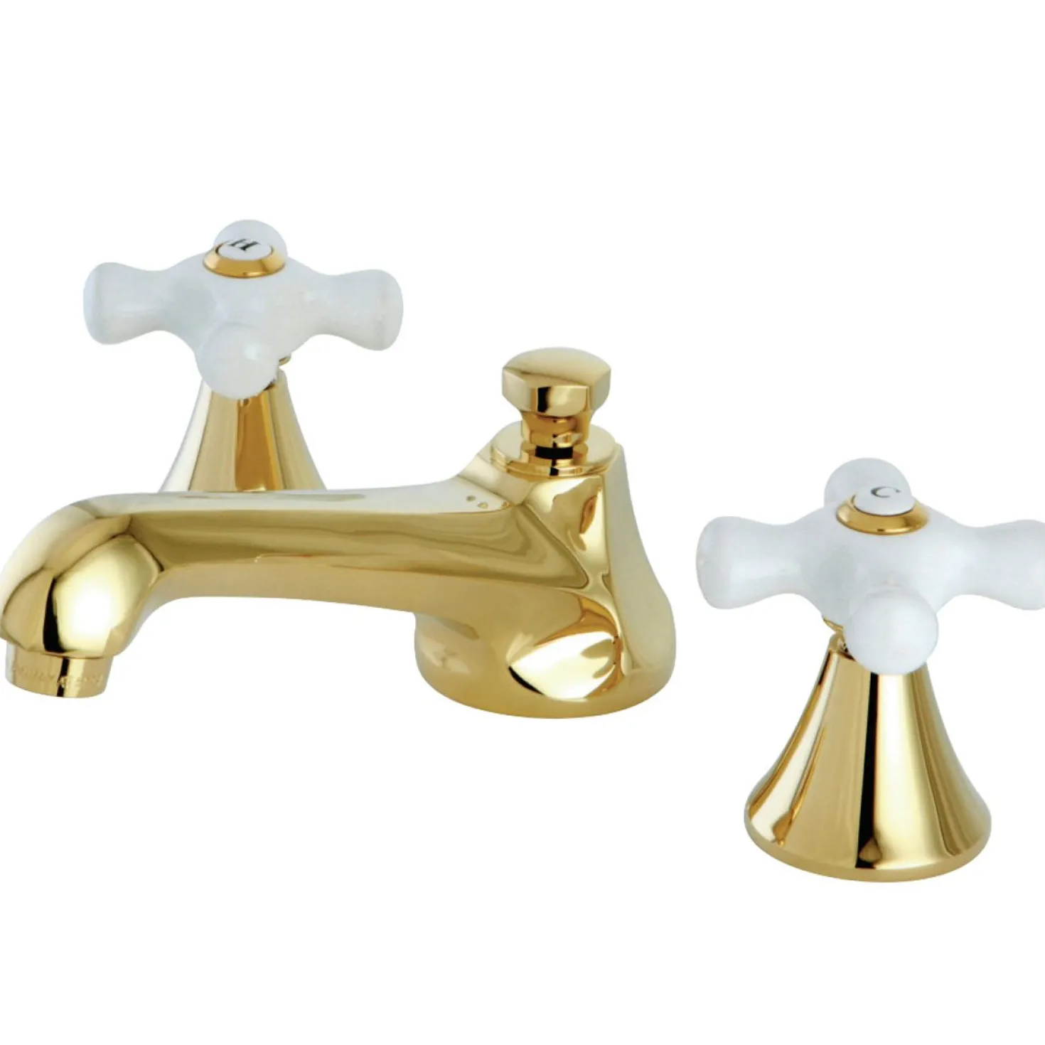 Kingston Brass 8" Widespread Bathroom Faucet with Brass Pop-Up