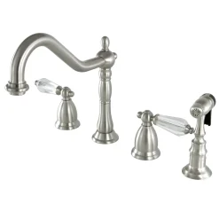Kingston Brass Widespread Kitchen Faucet with Brass Sprayer
