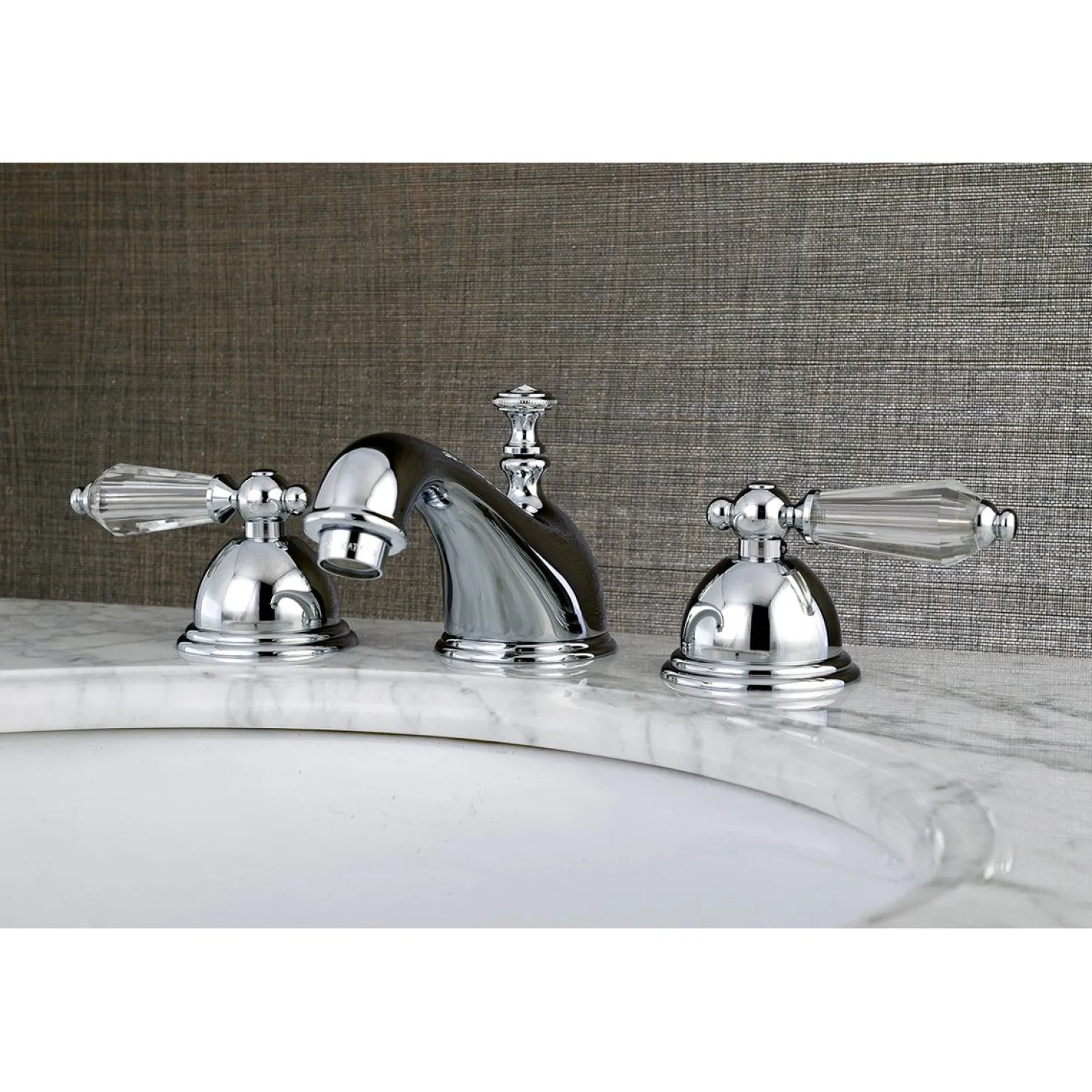Kingston Brass Wilshire Aqua Eden 8" Widespread Bathroom Faucet