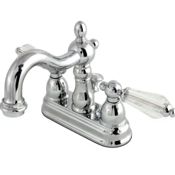Kingston Brass Wilshire Classic 4" Centerset Lavatory Faucet with Brass Pop-up