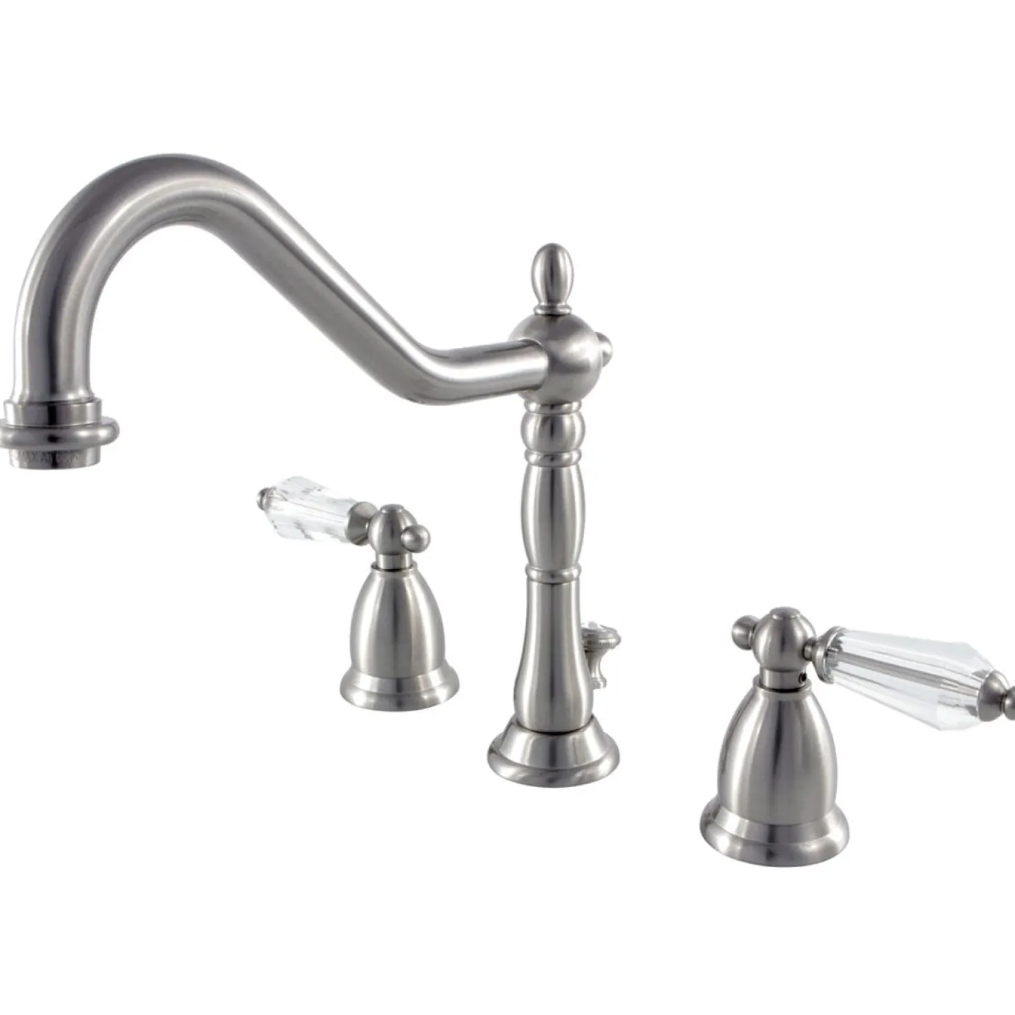 Kingston Brass Wilshire 8" to 16" Widespread Lavatory Faucet with Brass Pop-up