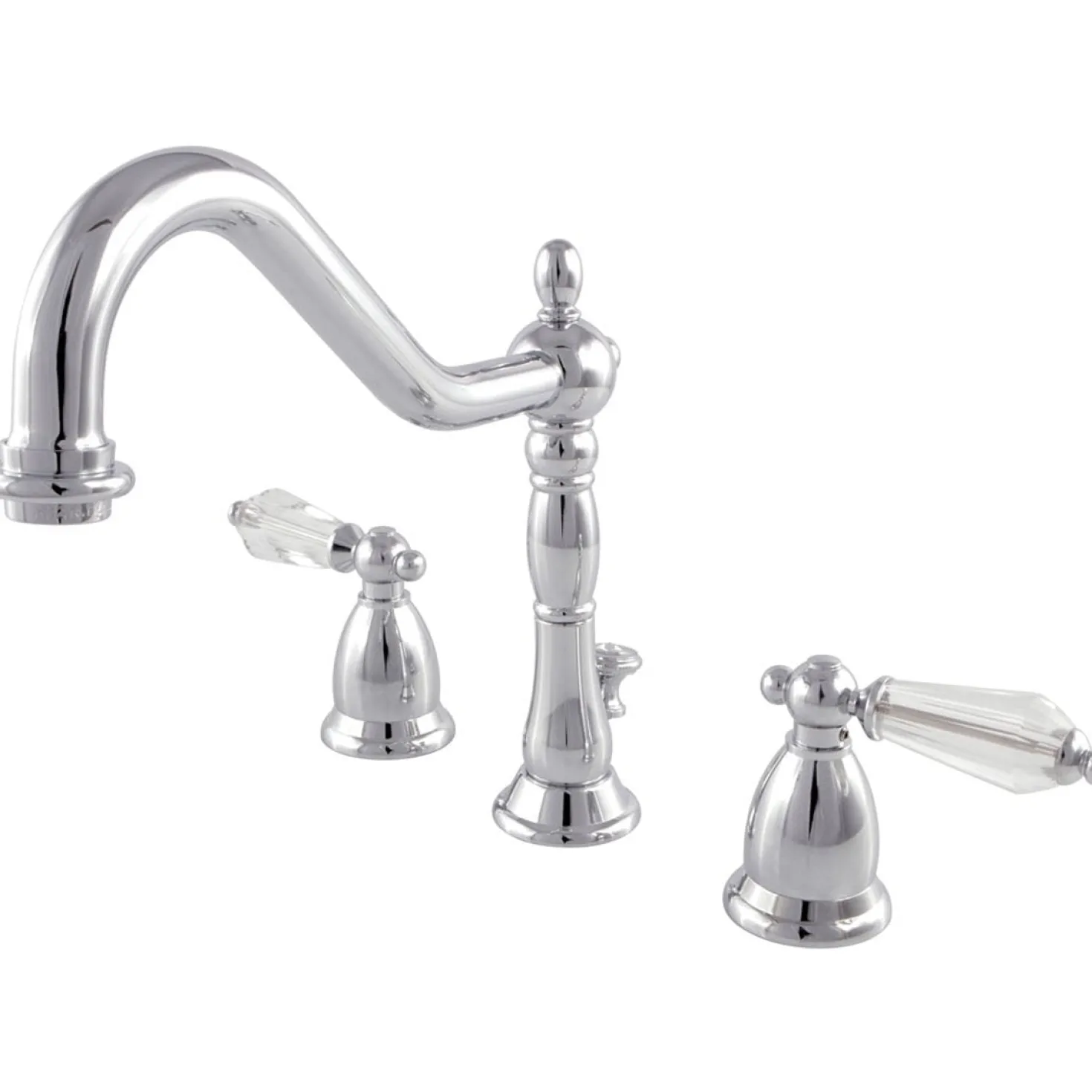 Kingston Brass Wilshire 8" to 16" Widespread Lavatory Faucet with Brass Pop-up