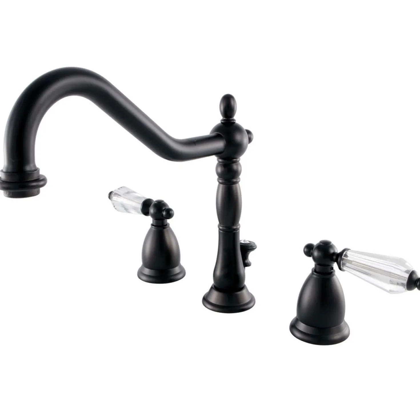 Kingston Brass Wilshire 8" to 16" Widespread Lavatory Faucet with Brass Pop-up