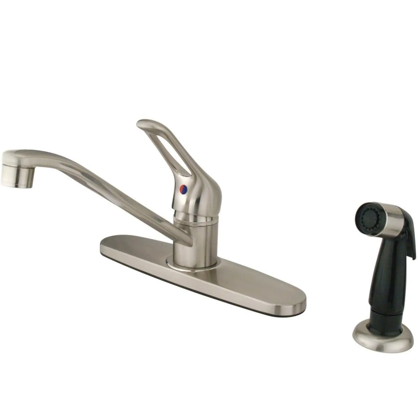 Kingston Brass Wyndham Single Handle Kitchen Faucet with Sprayer