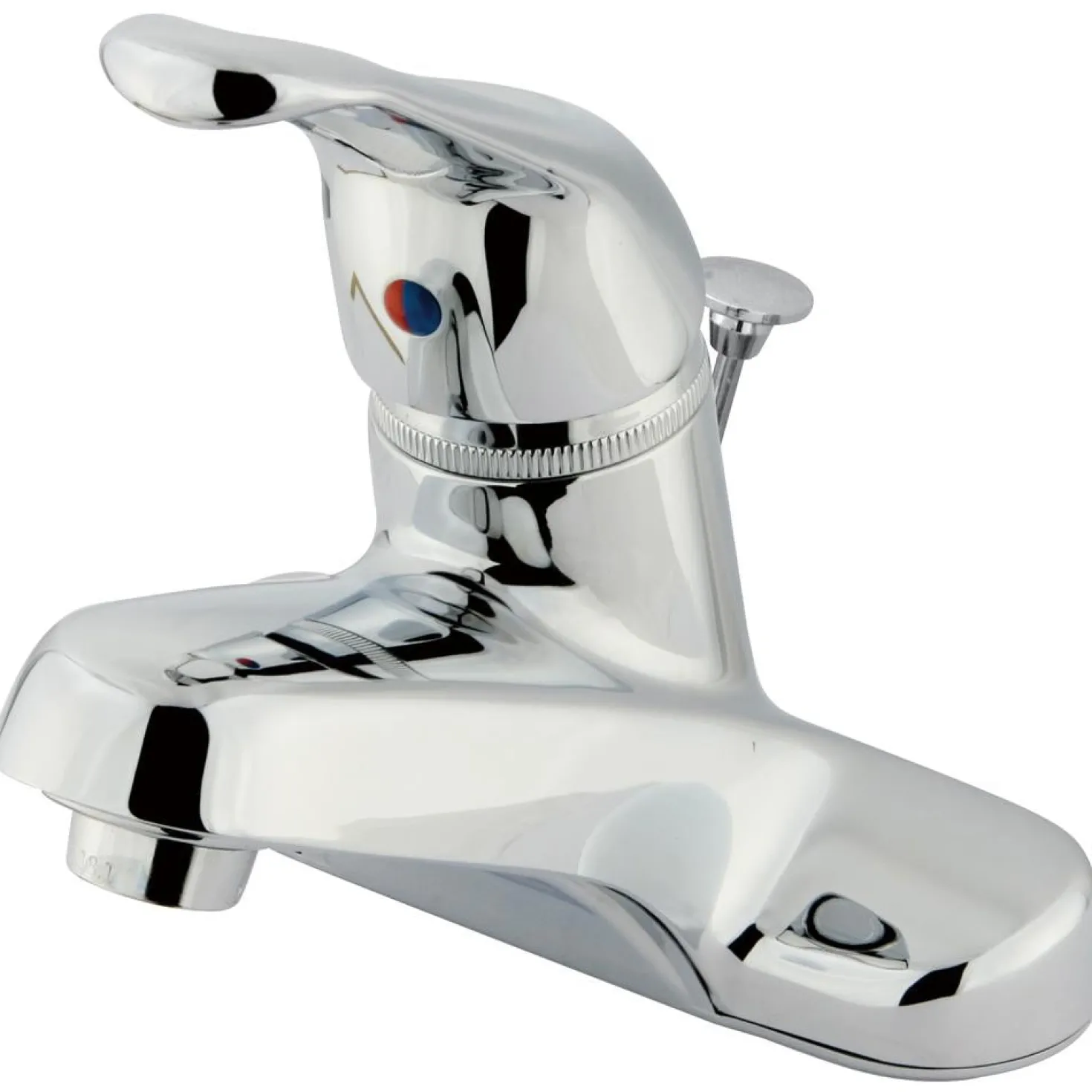 Kingston Brass Wyndham Single Handle 4" Centerset Lavatory Faucet with Brass Pop-up in Polished Chrome