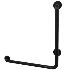 Kingston Brass 24" x 24" L-Shaped ADA Grab Bar in Matte Black