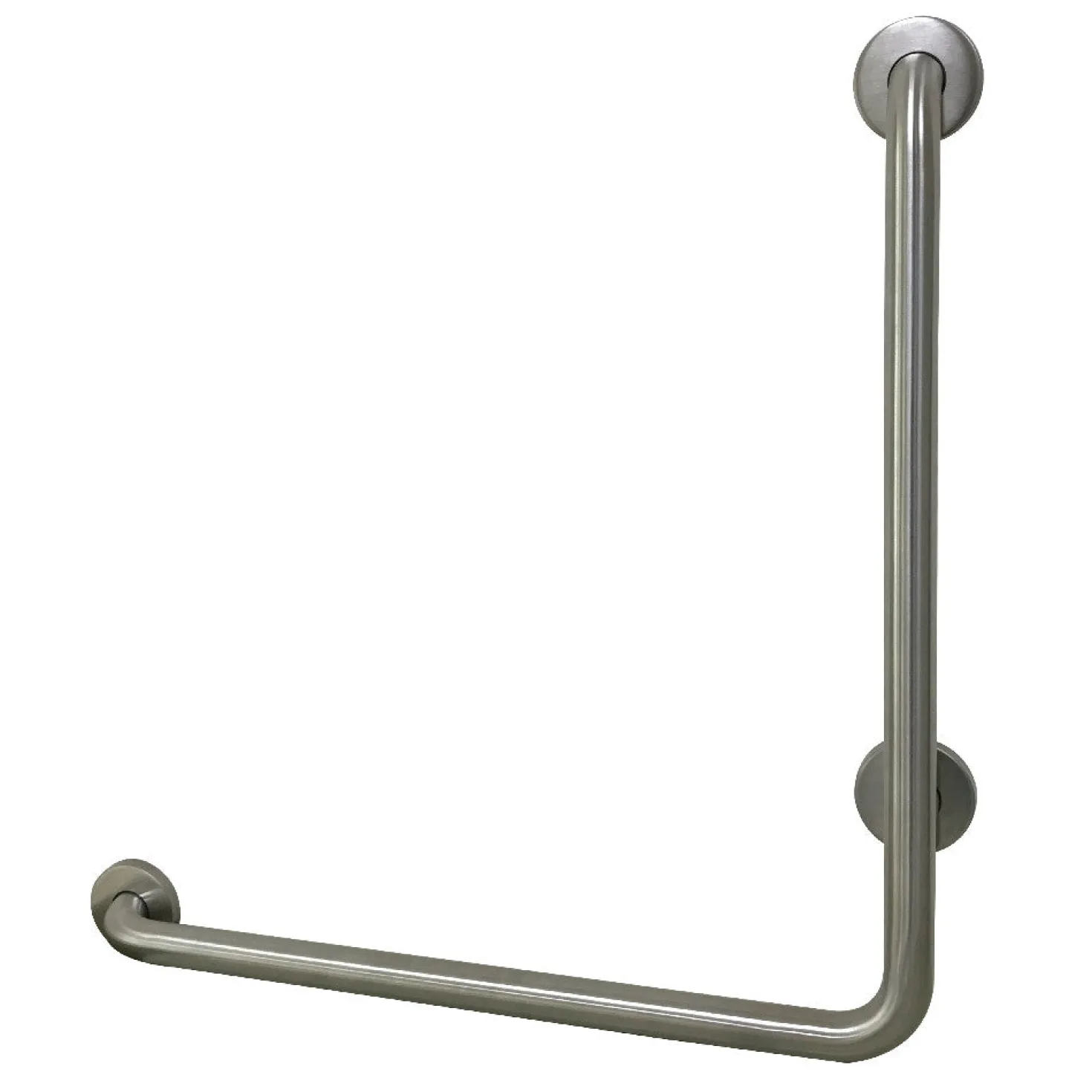 Kingston Brass 24" x 24" L-Shaped ADA Grab Bar in Brushed Nickel