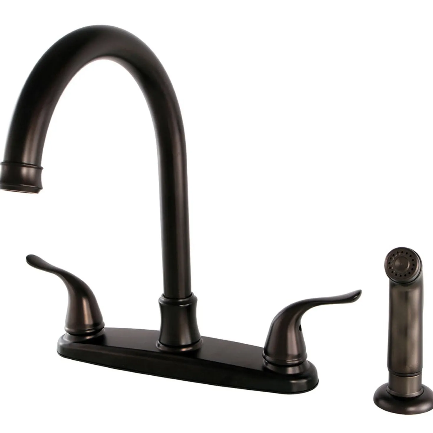 Kingston Brass Yosemite 8-Inch Centerset Kitchen Faucet with Side Sprayer