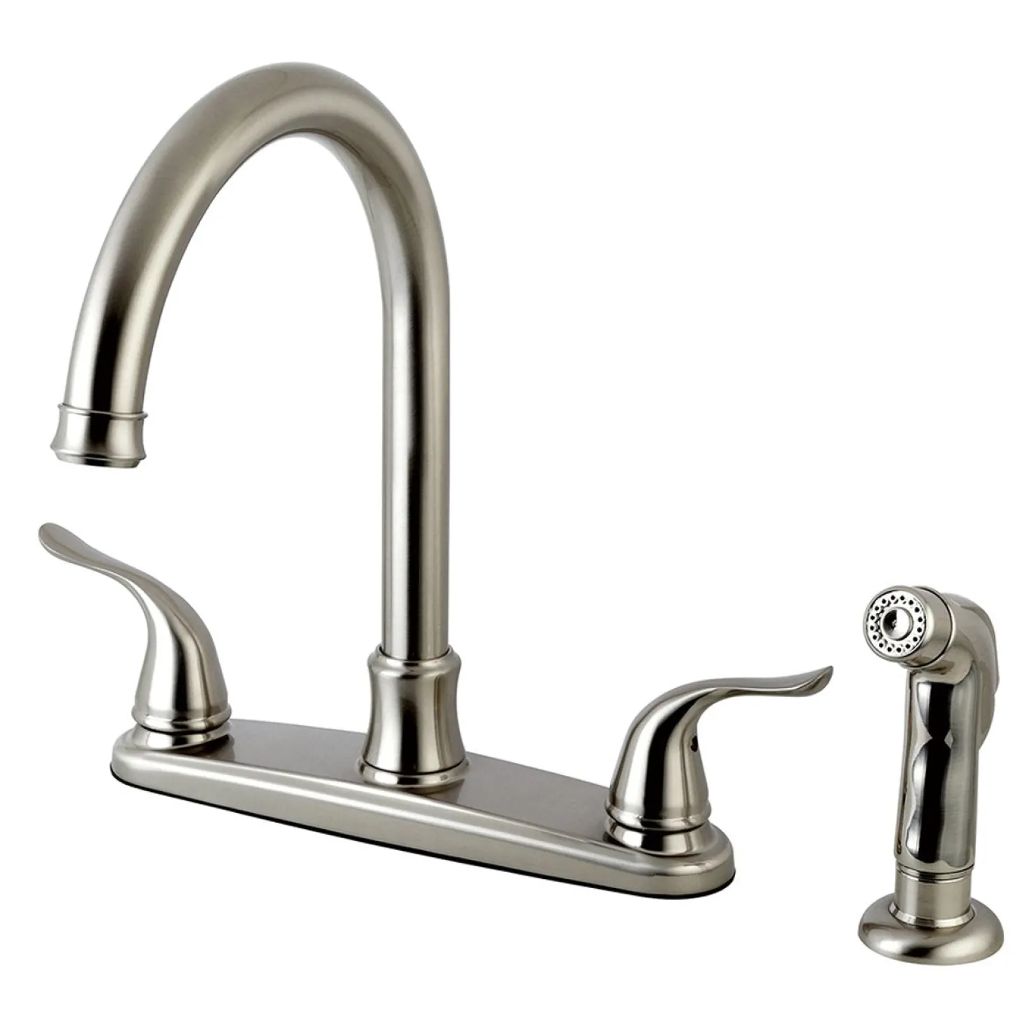 Kingston Brass Yosemite 8-Inch Centerset Kitchen Faucet with Side Sprayer