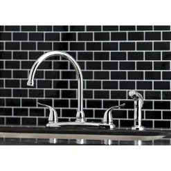 Kingston Brass Yosemite 8-Inch Centerset Kitchen Faucet with Sprayer
