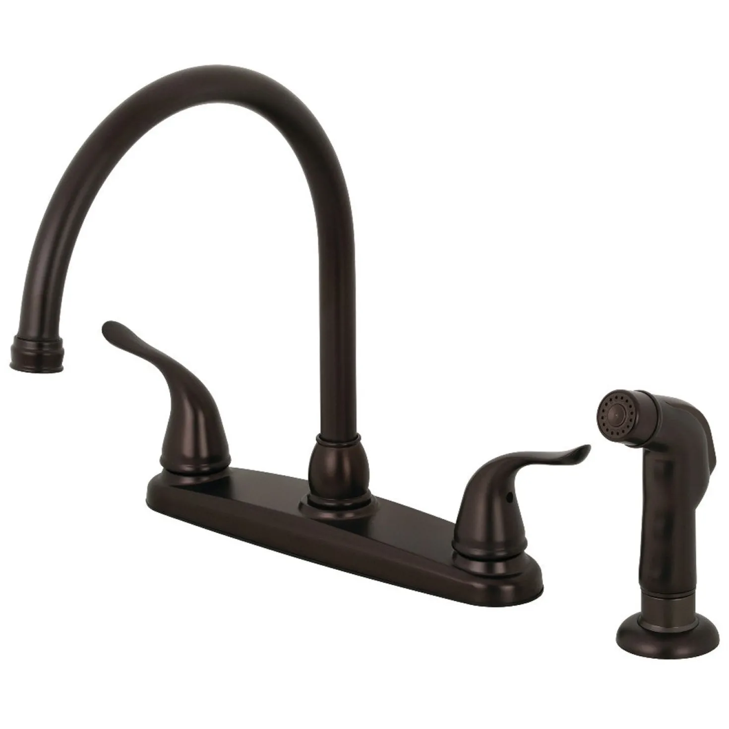 Kingston Brass Yosemite 8-Inch Centerset Kitchen Faucet with Sprayer