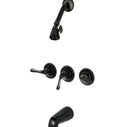 Kingston Brass Yosemite KB2235YL Three Handle Tub Shower Faucet in Oil Rubbed Bronze