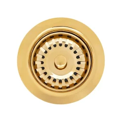 3.5" Kitchen, Prep, Bar Basket Strainer Drain - Polished Brass
