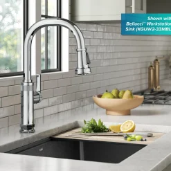 KRAUS Allyn Chrome Nut & Bolt Diamond Cut Kitchen Faucet