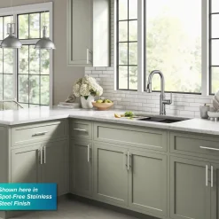 KRAUS Allyn Chrome Nut & Bolt Diamond Cut Kitchen Faucet