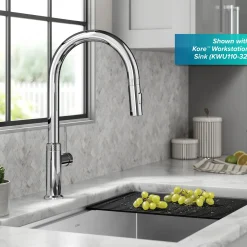 KRAUS Allyn Chrome Single Handle Kitchen Faucet with Diamond Cut- ** Discontinued