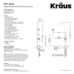 KRAUS Allyn Chrome Single Handle Kitchen Faucet with Diamond Cut- ** Discontinued