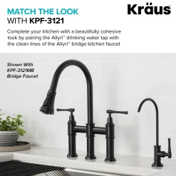 KRAUS Allyn Drinking Water Dispenser Kitchen Faucet in Matte Black