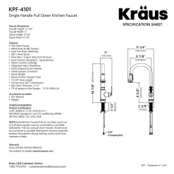 KRAUS Allyn Industrial Pull-Down Kitchen Faucet in Chrome