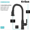 KRAUS Allyn Industrial Pull-Down Kitchen Faucet in Matte Black