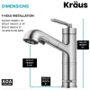 KRAUS Allyn Industrial Pull-Out Single Handle Kitchen Faucet in Spot-Free Stainless Steel
