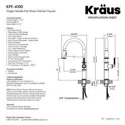 KRAUS Allyn Nut & Bolt Diamond Cut Brushed Gold Kitchen Faucet