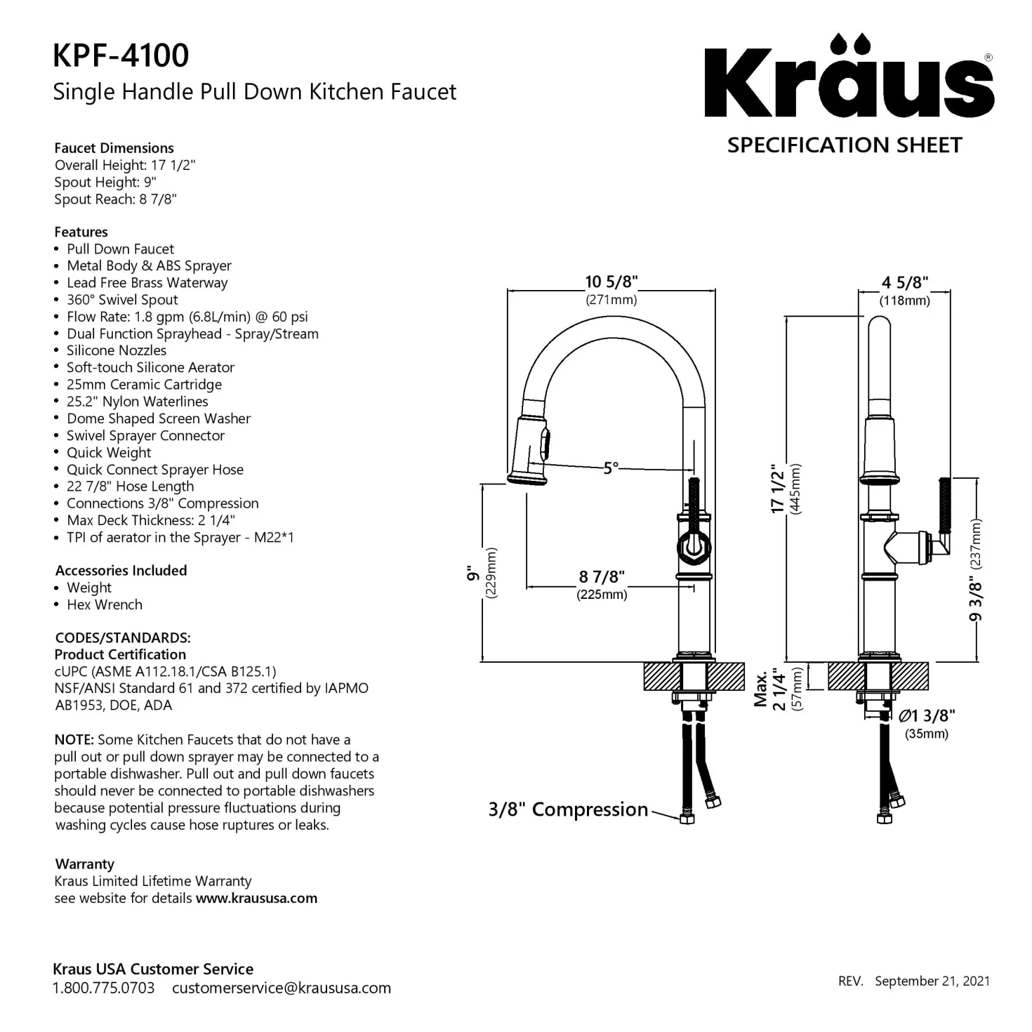 KRAUS Allyn Nut & Bolt Diamond Cut Brushed Gold Kitchen Faucet