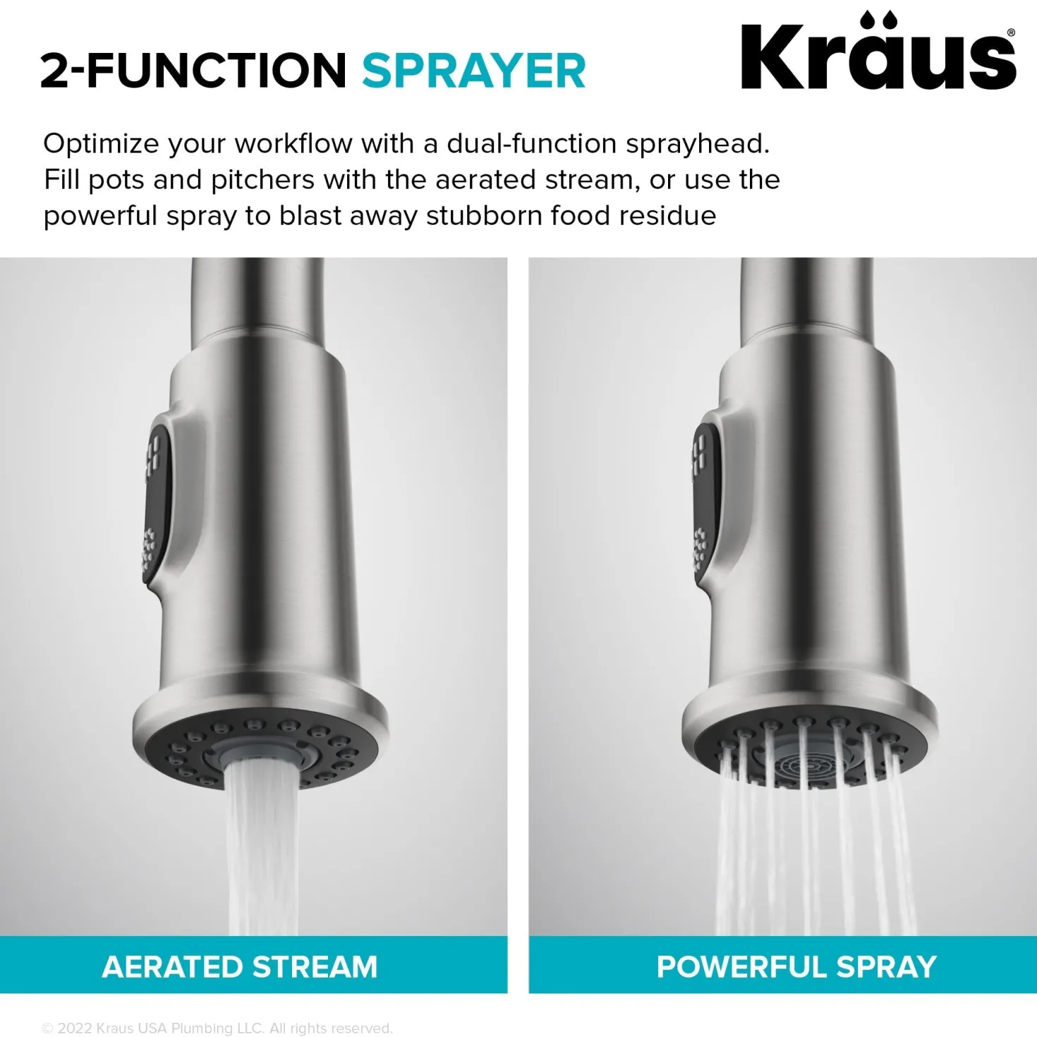 KRAUS Allyn Nut & Bolt Diamond Cut Brushed Gold Kitchen Faucet