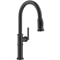 KRAUS Allyn Nut & Bolt Diamond Cut Matte Black Kitchen Faucet