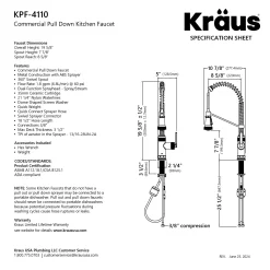 KRAUS Allyn Single Handle Pull Down Kitchen Faucet in Matte Black