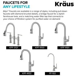 KRAUS Allyn Single Handle Pull Down Kitchen Faucet in Matte Black