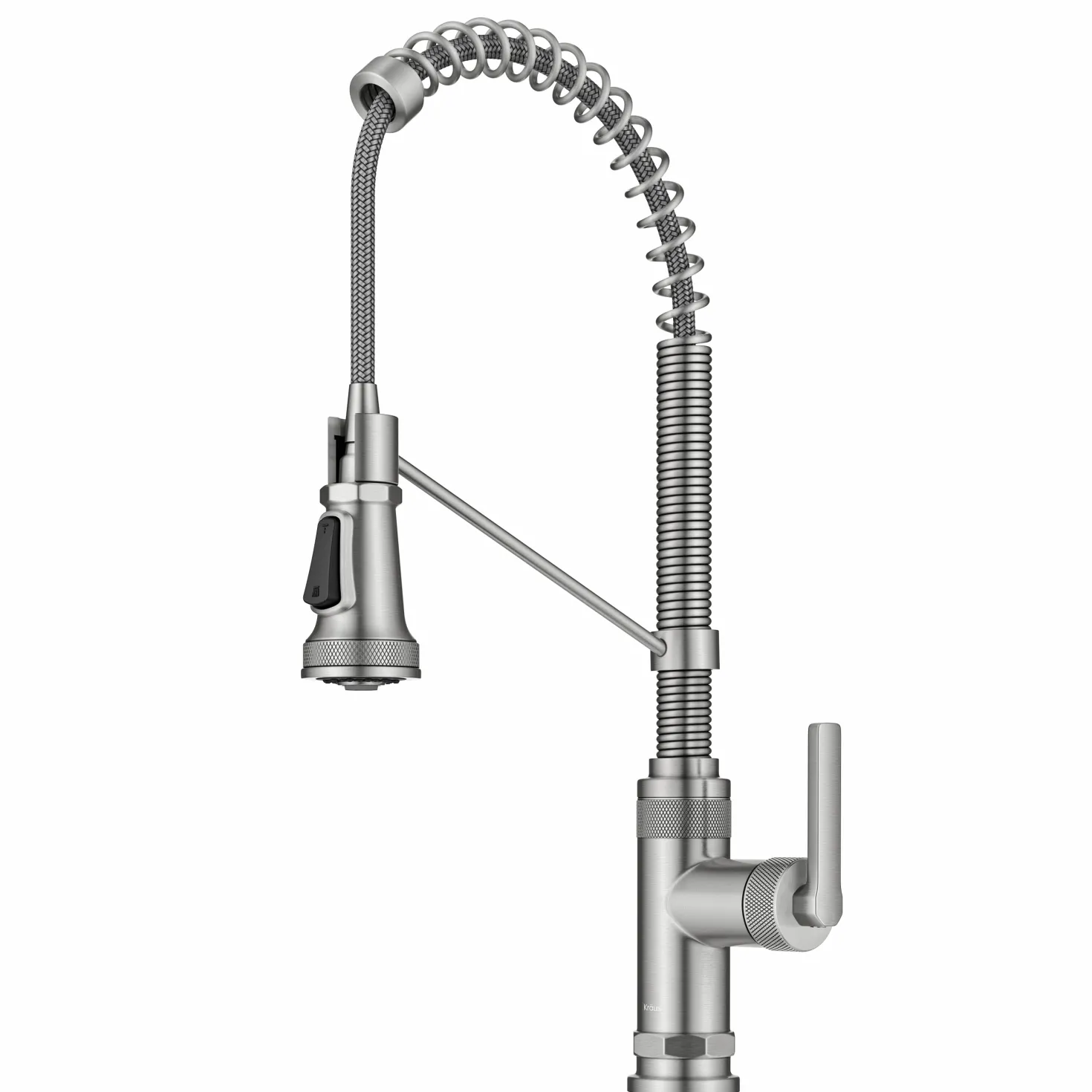KRAUS Allyn Single Handle Pull Down Kitchen Faucet in Spot-Free Stainless Steel